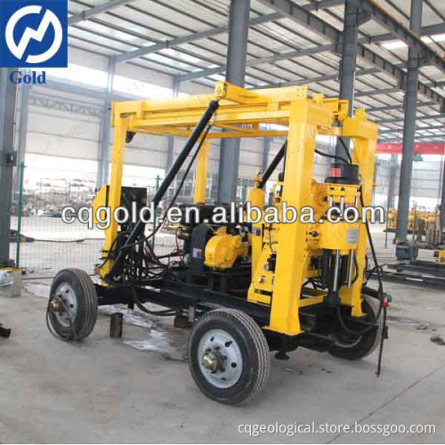 Max 600m Depth Trailer Mounted Water Well Drilling Rig